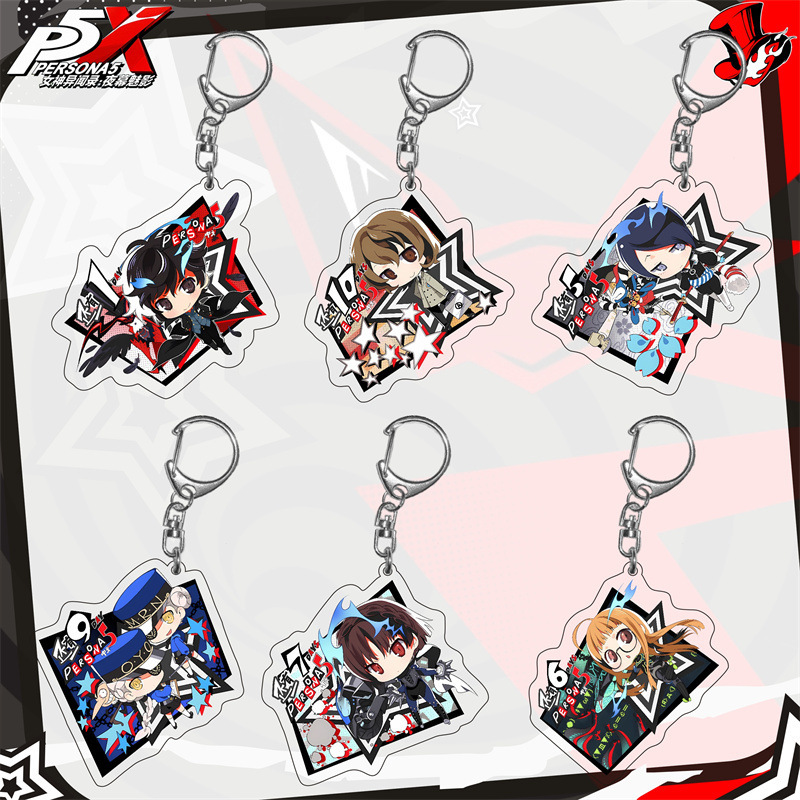 P5X Goddess Record Keychain Anime Star Secondary Cartoon Acrylic Pendant Keychain P5X Goddess Record Keychain Anime Star Secondary Cartoon Acrylic Pendant Keychain