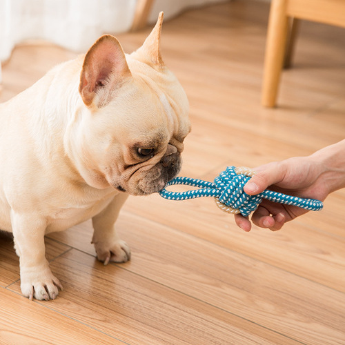 Dog toys for small and medium-sized dogs, molar relief, knotted toy, dog chewing rope set, golden retriever Teddy Pomeranian pet ball