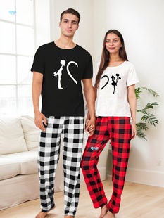 Valentine's Day Matching Pajama Set for Coup Comfy Cross-Border