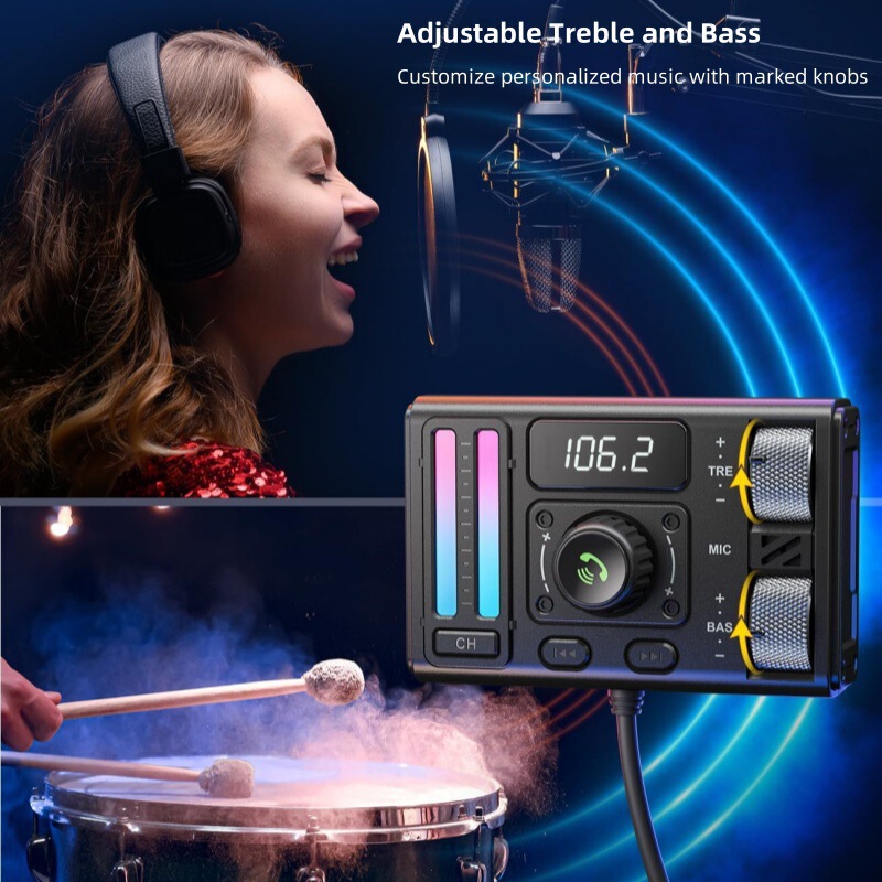 MT02車載mp3 bluetoothプレーヤーの新型重低音AUXシガレットbluetooth車充電fm送信機|undefined