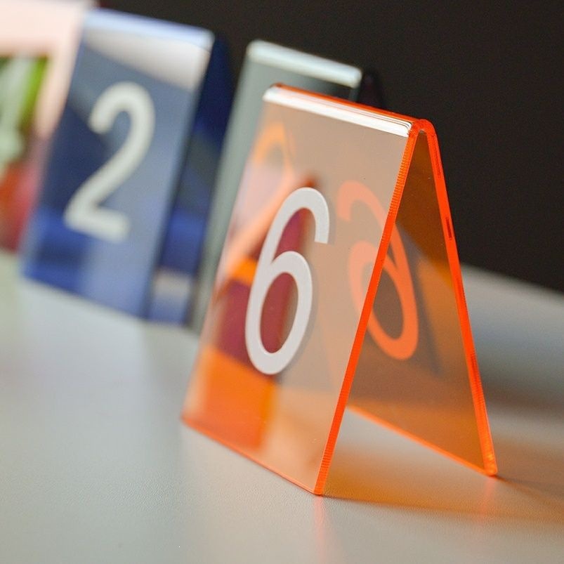 Colorful Table Number Cards, Tabletop Number Plates, Meal Cards, Seat Cards, Standing Cards, Serial Number Cards, Uv-Printed Numbers