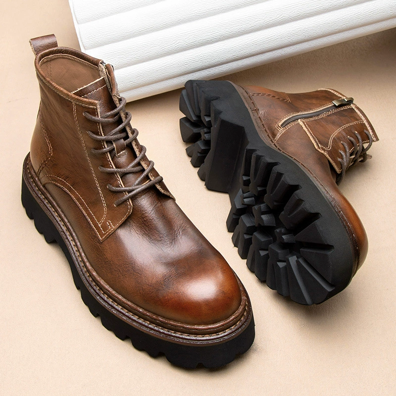 Ботинки в стиле ретро кожаные ботинки Martin мужские молнии