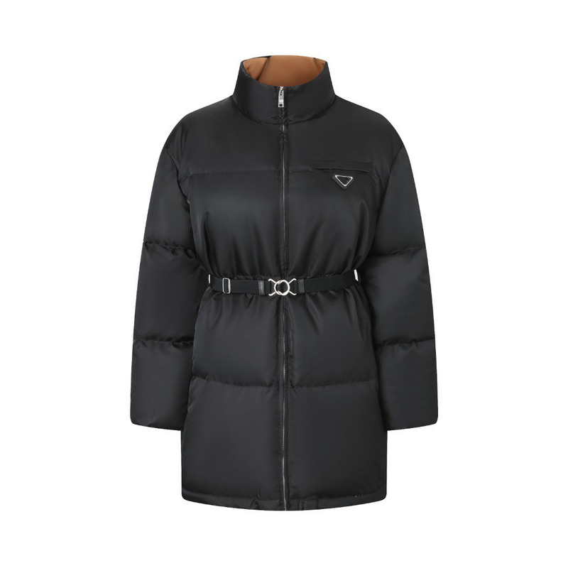 Cross-Border High-End Version 26S Autumn and Winter New Women's Stand-Collar Waist-Cinching Mid-Length down Jacket with Belt Cross-Border High-End Version 26S Autumn and Winter New Women's Stand-Collar Waist-Cinching Mid-Length down Jacket with Belt