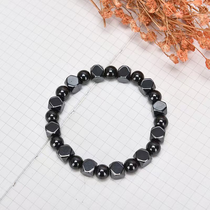 Venta directa de fábrica de piedra natural ojo de tigre pulsera con cuentas pulsera de piedra biliar negra pulsera terminada pulsera multicolor al por mayor
