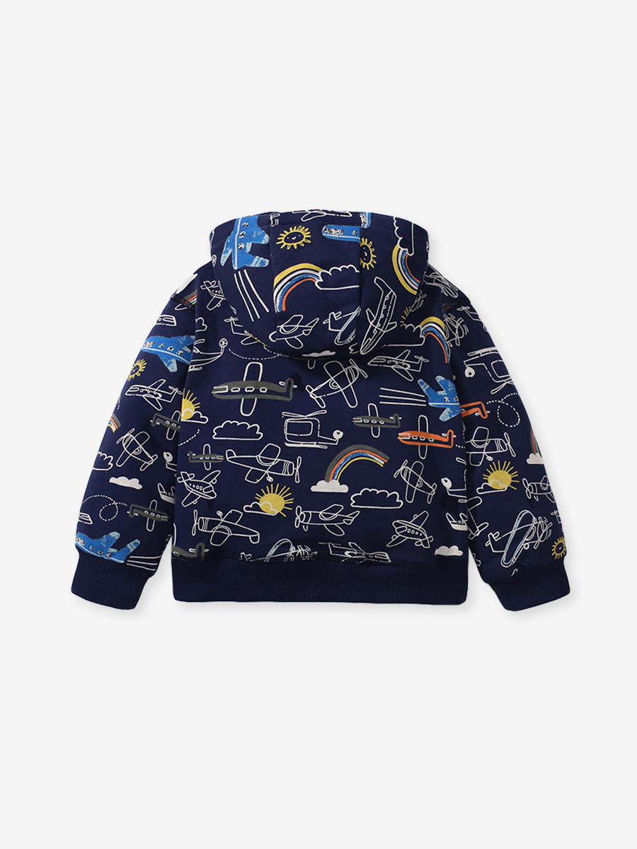 Pequeño Maven niños abrigo otoño niños abrigo estilo europeo y americano cremallera Camisa con capucha dibujos animados niños abrigo