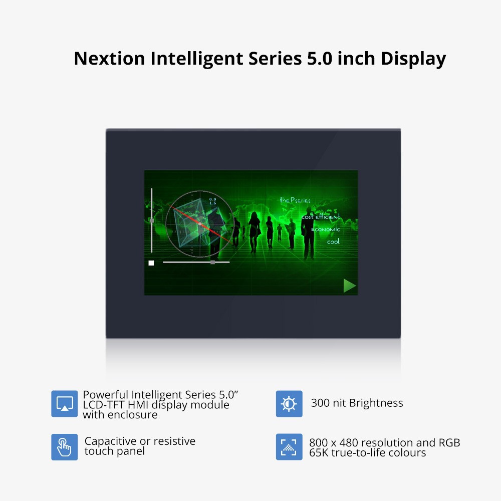 Nextion NX8048P050-011R-Y/NX8048P050-011C-Y 5寸带外壳HMI屏幕