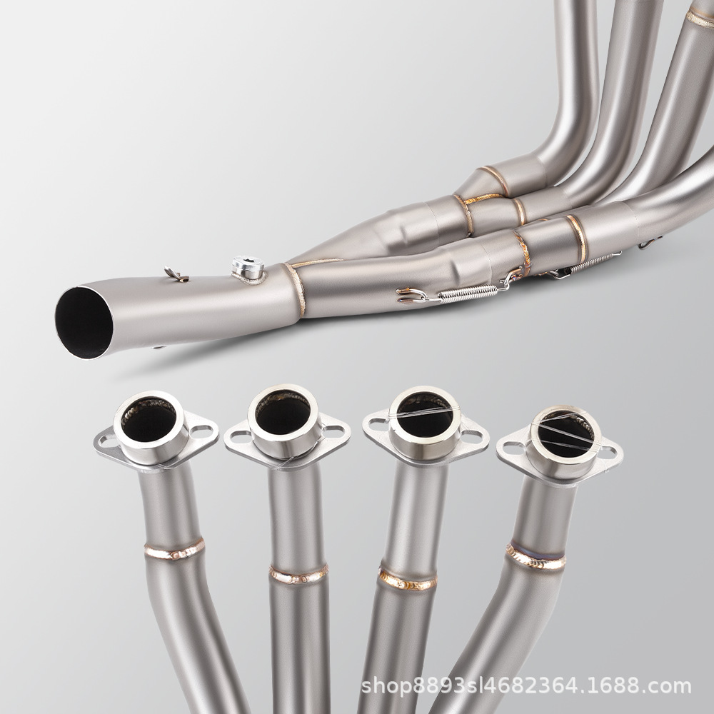 Suitable for non-destructive installation of stainless steel in the front section of YZF-R6 motorcycle modified exhaust pipe 2006-2020