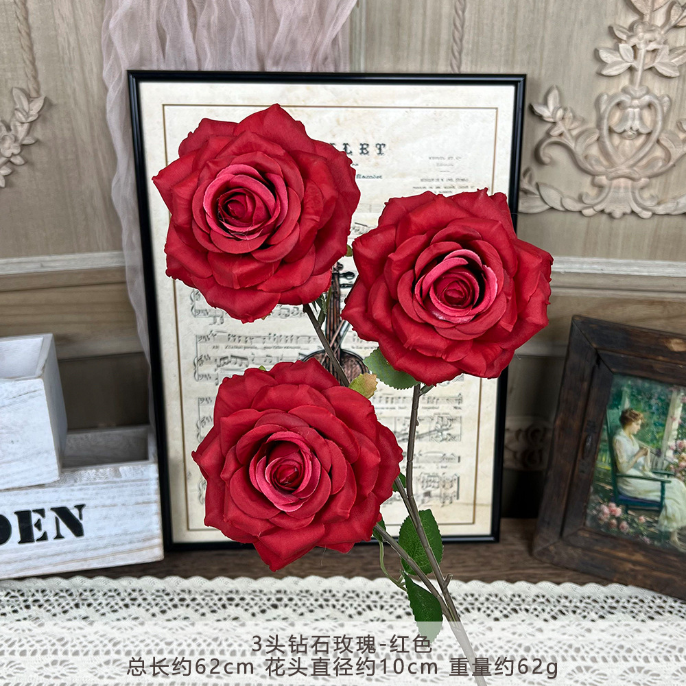 Mj-3 head diamond rose - red
