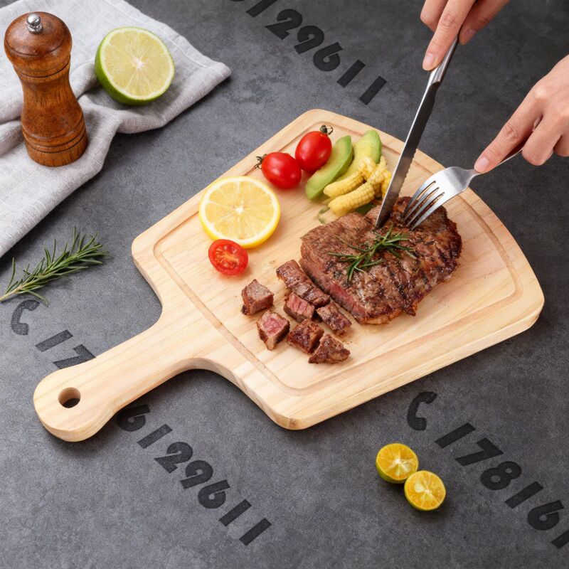 Pine Solid Wood Tray Steak Dinner Plate Pizza Plate Wooden Tray Rectangular Bread Fruit Cut Tea Exquisite Presentation
