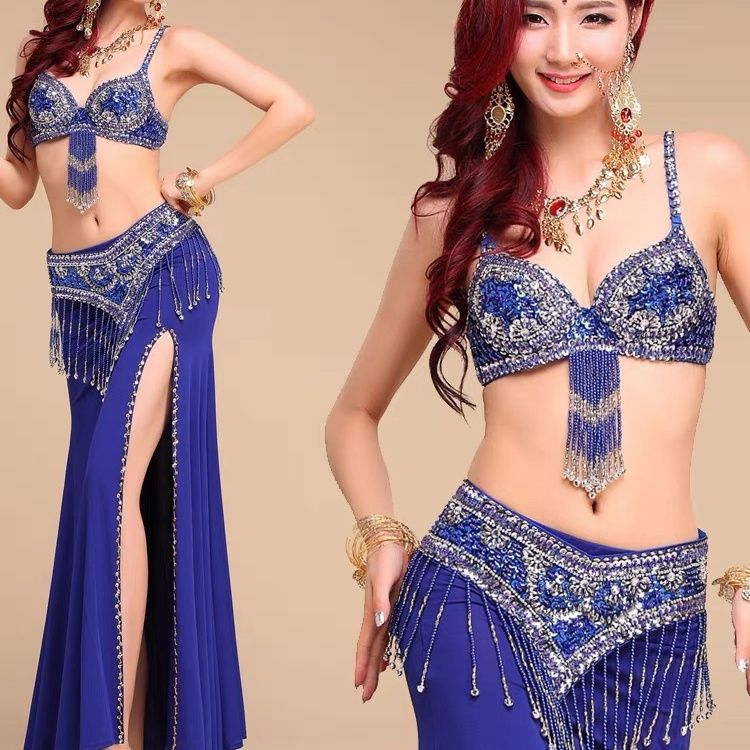 High-End Belly Dance Performance Clothing, Oriental Dance Sexy Suit, Bra Performance Practice, New Indian Practice Clothing