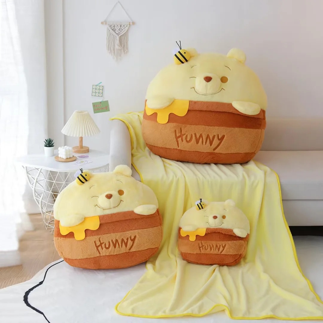 소녀의 심장 만화 푸우 곰 봉제 장난감 대형 베개 담요 베개 소파 침대 쿠션 인형