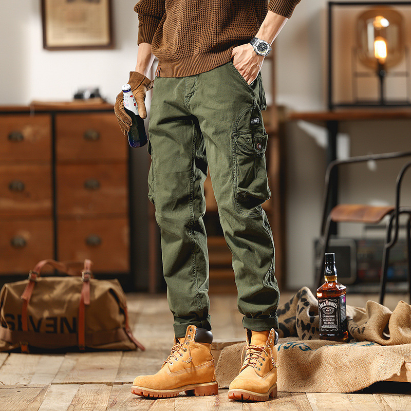 American-Style Cargo Pants for Men, Spring, Autumn, Winter, Multi-Pocket, Straight-Leg, Plus-Size, Thick Casual Pants, Versatile Cargo Pants for Teenagers American-Style Cargo Pants for Men, Spring, Autumn, Winter, Multi-Pocket, Straight-Leg, Plus-Size, Thick Casual Pants, Versatile Cargo Pants for Teenagers
