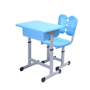 Factory Direct Supply home learning and writing desk suit School classroom desk adjustable single desk and chair wholesale