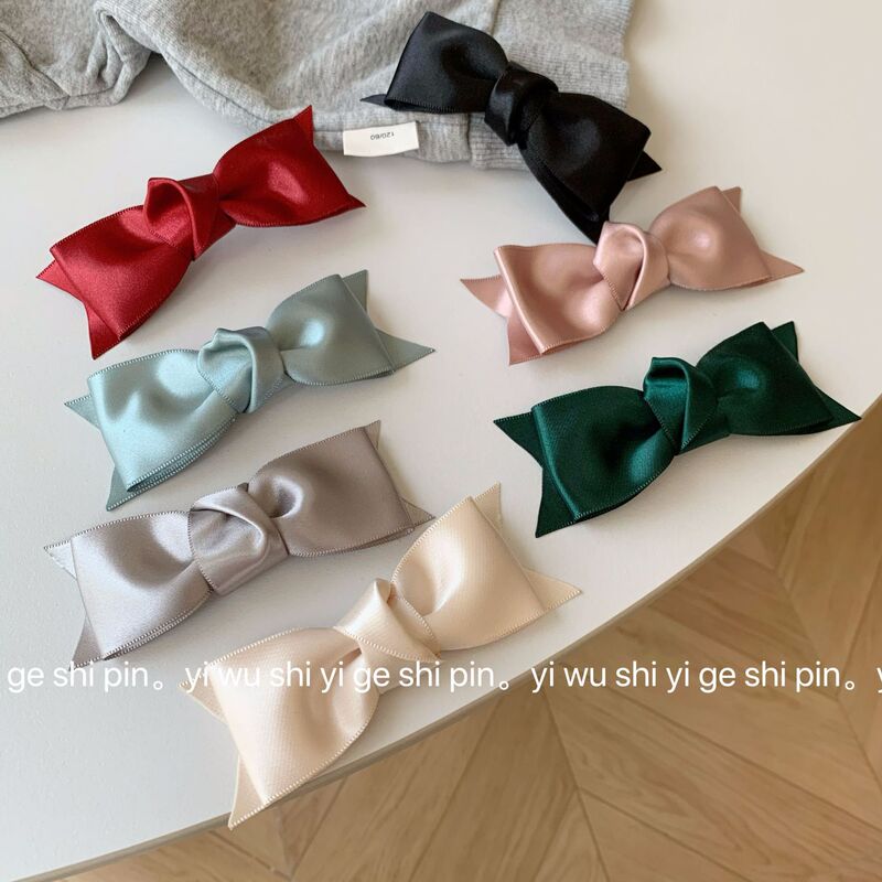 Swallowtail Bow European and American Ins Top Clip Texture High-grade Hair Accessories South Korea Satin Collar Shoes Flower Socks Accessories Swallowtail Bow European and American Ins Top Clip Texture High-grade Hair Accessories South Korea Satin Collar Shoes Flower Socks Accessories