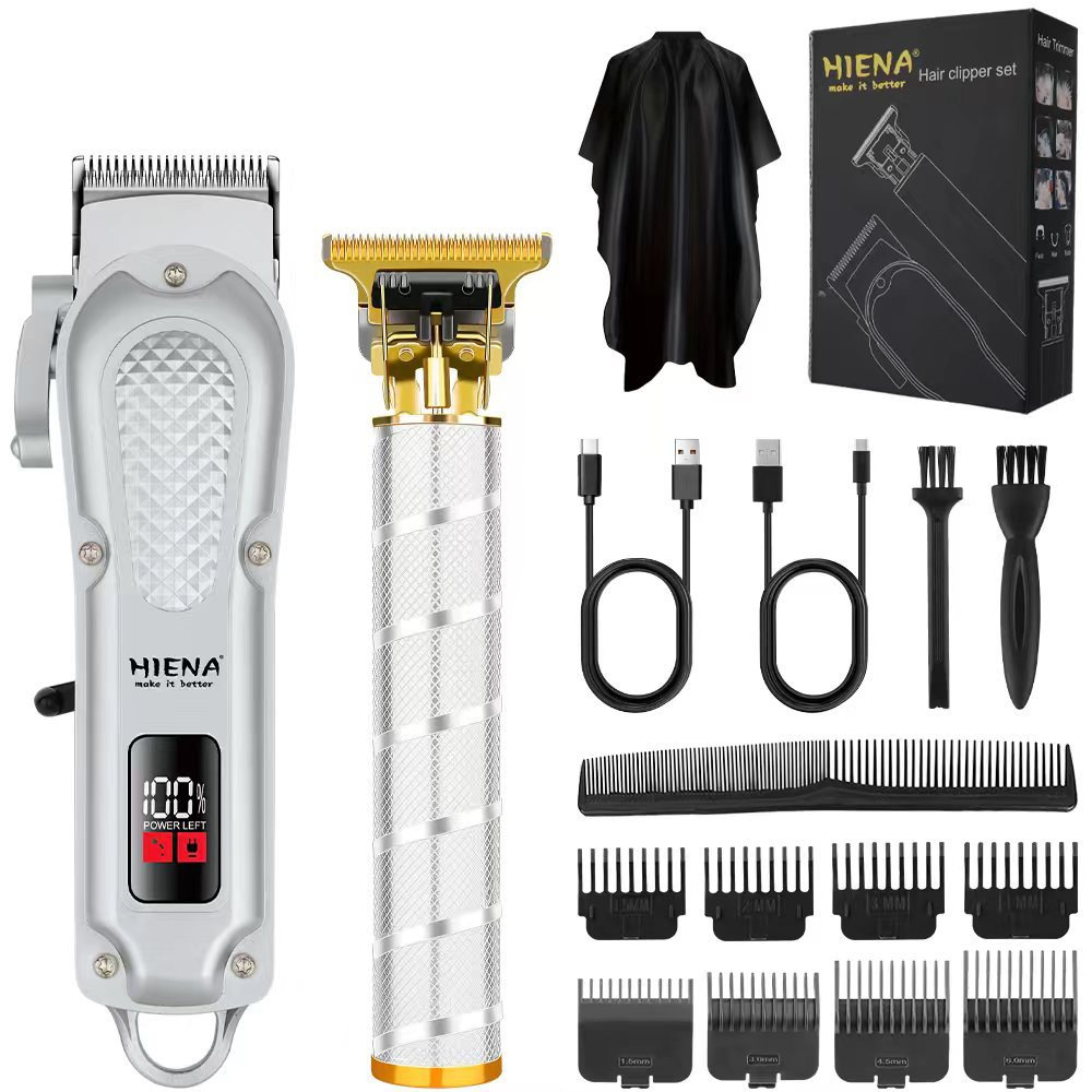 HIENA - cortador de pelo eléctrico conjunto de cabeza de afeitar retrógrado cabeza de aceite tallado cortador de pelo eléctrico cortador de pelo especial para salón de pelo