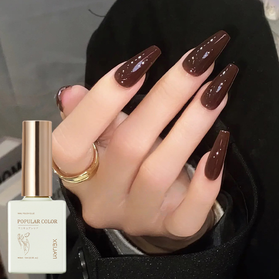 Solid color new white nail polish gel naked through nail shop special high nail polish lasting firm factory wholesale