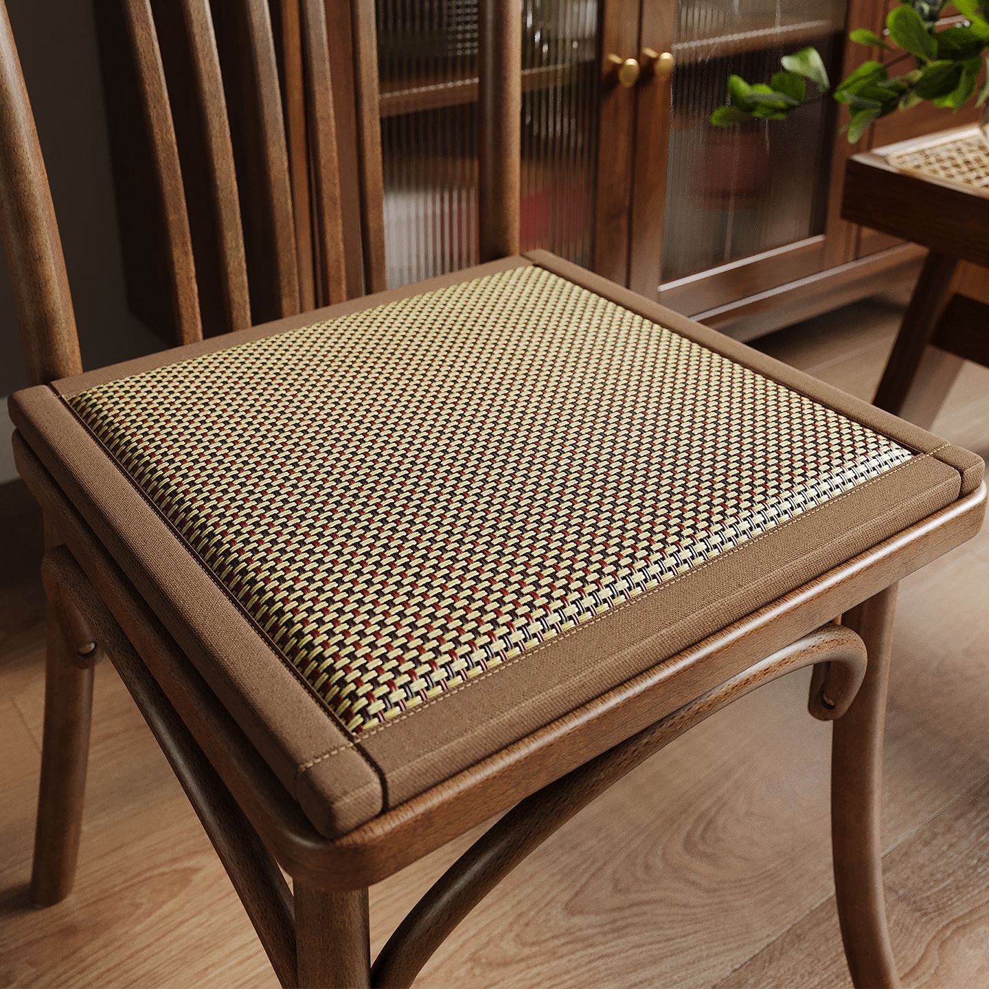 Cojín de asiento cojín de asiento de verano cojín de taburetes de madera maciza ventilación ventilada cojín de trasera de caña cojín de asiento de larga duración