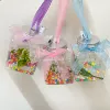 Jar+holes+light belt [color lamp]+color stone+water grass+ribbon+bow