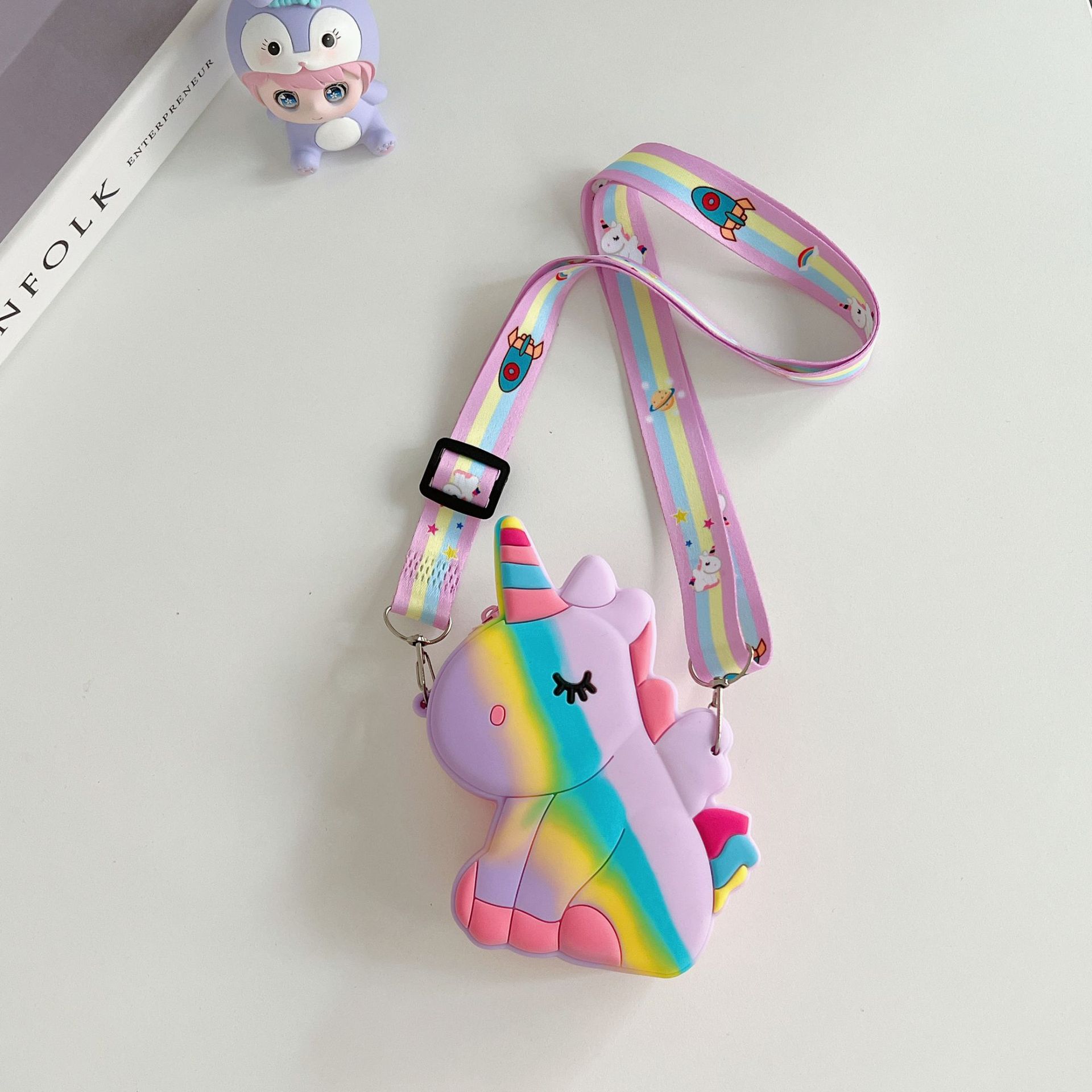 Kid'S Gender Cute Style Kid's Silica Gel Zipper Kids Wallets