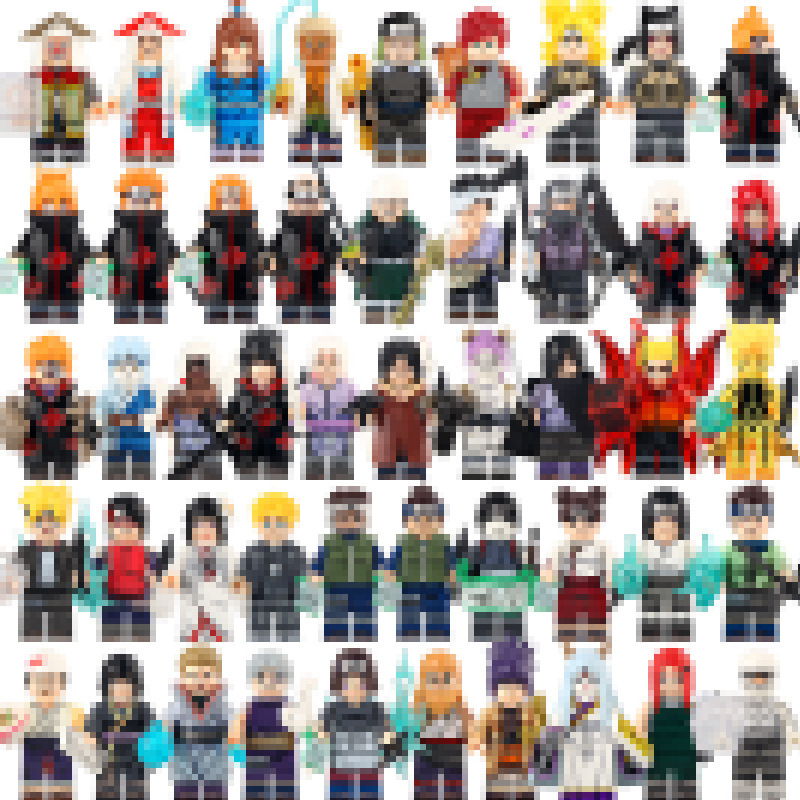 Foreign Trade Exclusive: Bagged Cartoon Ninja Figures Wm6105 Wm6106 Wm6107 Wm6108 Assembly Building Block Figures