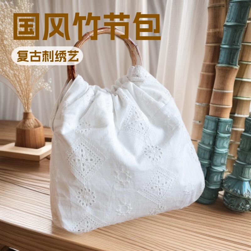 Special Offer on New Chinese-Style Embroidered Handbags, Elegant Bamboo-Pattern Bags, Mobile Phone Bags, Fashionable Versatile Handbags, Popular Women's Bags