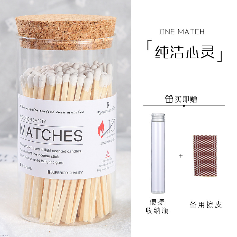 Velas de aromaterapia, fósforos de mango largo especiales, botellas de fósforos de colores al por mayor, materiales de fuego antiguos, versión extendida de alto valor