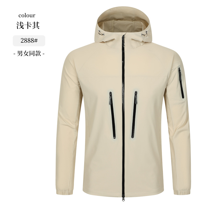 Luz y delgada sensación fría anti-UV 50 + verano al aire libre ropa de pesca protector solar chaqueta de hombre personalizada de alta gama