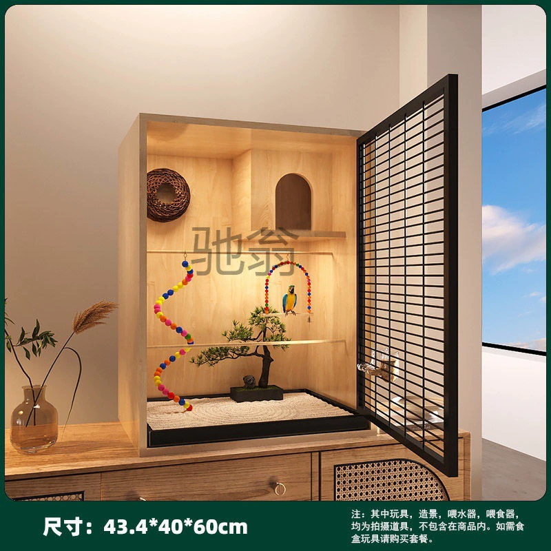 F, Parrot Cage Large Bird Cage Furnishing Full Set Villa Multi -layer Tiger Skin Eye Eye Eye Xuanfeng Transparent Ecology