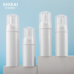 100ml 120ml 150ml 200ml Pressurized Foam Cleansing Mousse Bottles, PET White, Foaming Dispensing Bottles