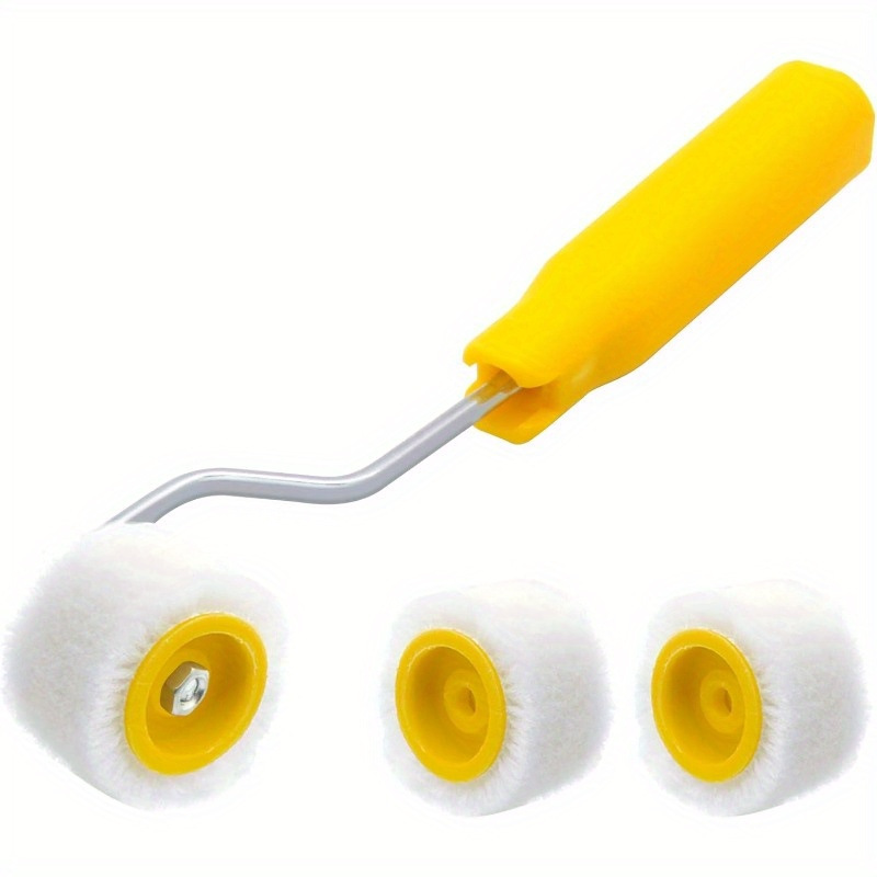 Mini 2 cm 3 cm cepillo de rodillo de pintura lana real lana fina lana corta traza mini rodillo 1 pulgada