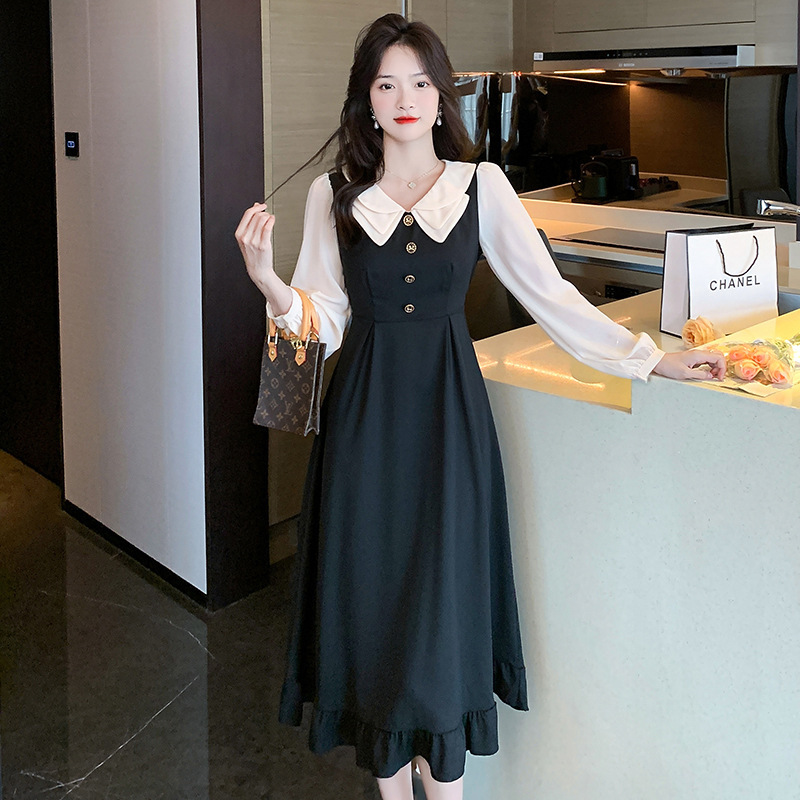 Real Shot of Female Artist's Interview Attire for Arts and Teaching Qualification Exam, Formal Occasion Elegant Commuter Slim-Fit Teacher Recruitment Dress Real Shot of Female Artist's Interview Attire for Arts and Teaching Qualification Exam, Formal Occasion Elegant Commuter Slim-Fit Teacher Recruitment Dress