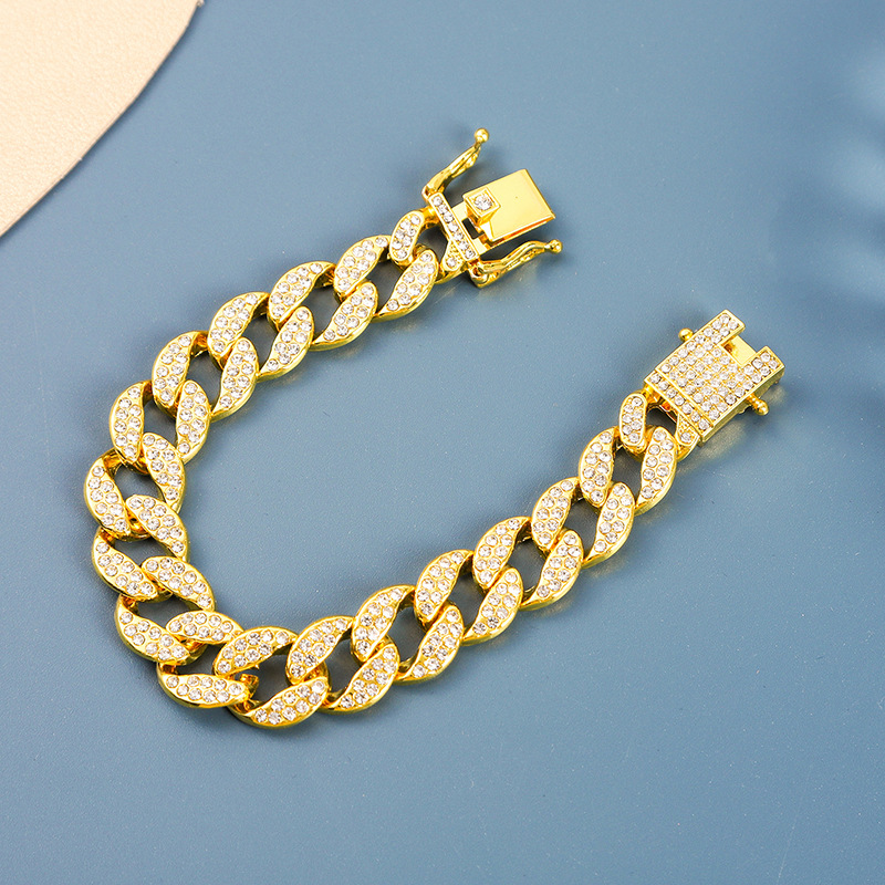 Cuban Link Bracelet Men’s Fine Diamond Chain Jewellery Classic_voghion.com