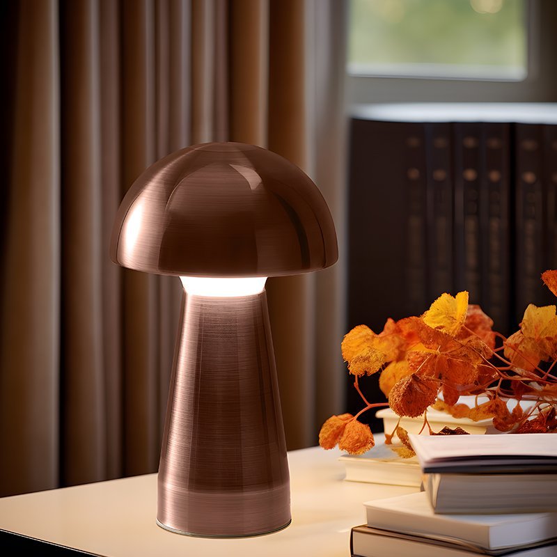 Lámpara de escritorio táctil transfronteriza moderna lujosa lámpara de hongos decoración de atmósfera lámpara de cabezal de cama luces nocturnas de alto nivel al por mayor