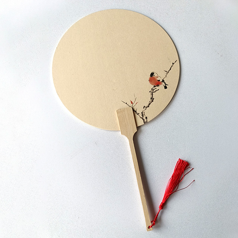 Nuevo abanico de grupo en blanco al por mayor para puestos escénicos, abanico de pintura, abanico de pintura pintada a mano de bricolaje, abanico de grupo de papel de arroz de caligrafía de estilo chino