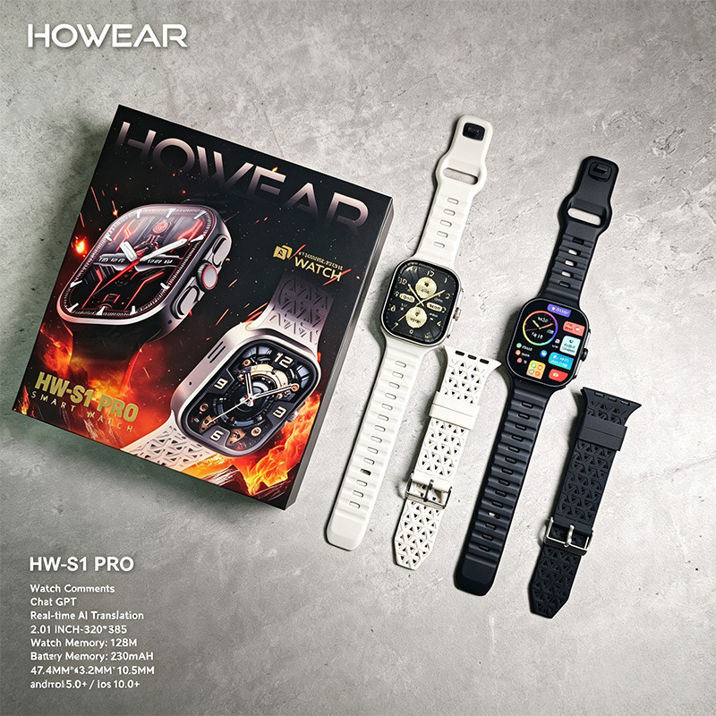 Cross-Border New Model Hw-S1 Pro Smart Watch with Bluetooth Calling, Network Sharing, Ai Simultaneous Translation, and Translation Capabilities