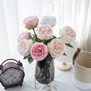 Austin hand-feeling moisturizing rose artificial flower manufacturer fake flowers and green plants wholesale wedding decoration crafts cross-border