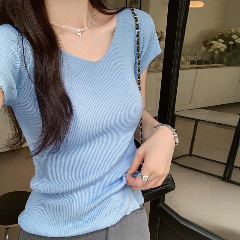 Fuchsia knitted summer design T-shirt