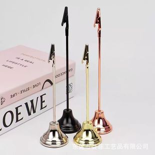 Tower-Shaped Crocodile Mouth Card Holder Metal Vertical Card Holder Simple Note Message Holder Incense Holder Base Support Shelf