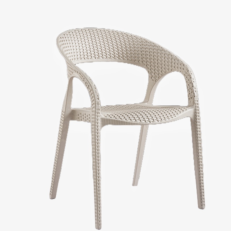 Mesas y sillas de balcón para exteriores, mesas y sillas de té de ratán de plástico PP, sillas de ratán de estilo nórdico para ocio al aire libre, venta al por mayor del fabricante.