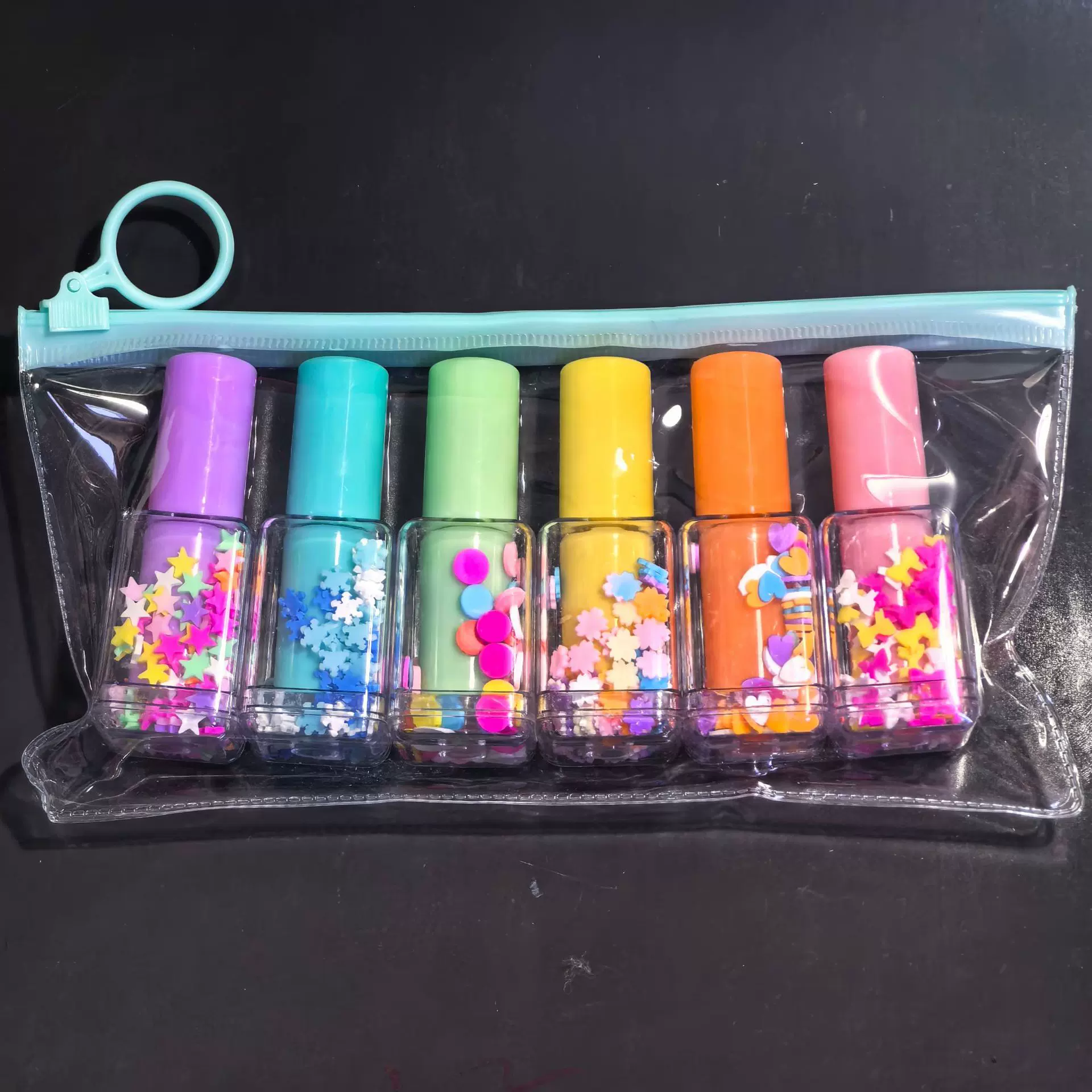 指甲油荧光笔 方形指甲瓶造型荧光笔 指甲油广告促销荧光笔