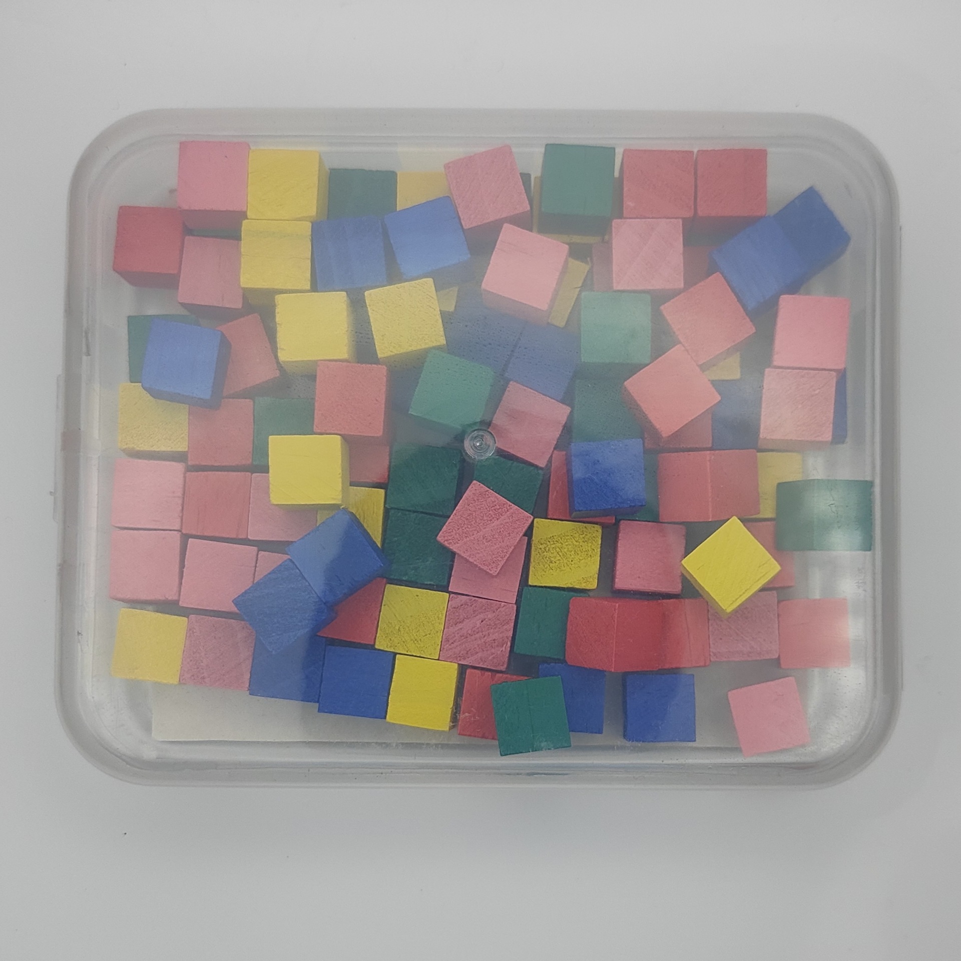 Matemáticas de la escuela primaria herramientas de aprendizaje 1cm cubo volumen Cubo de madera pequeño cuadrado montaje jardín de infantes niños cuadrado