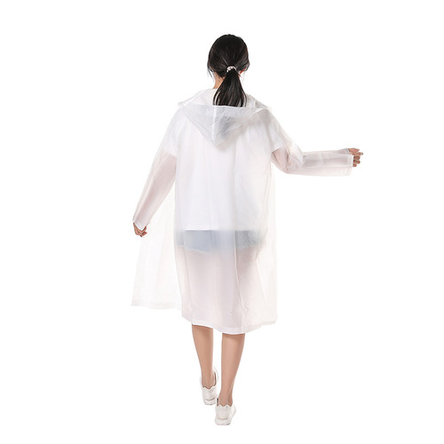 Manufacturer wholesale adult thick non-disposable raincoat fashionable EVA outdoor travel portable one-piece raincoat