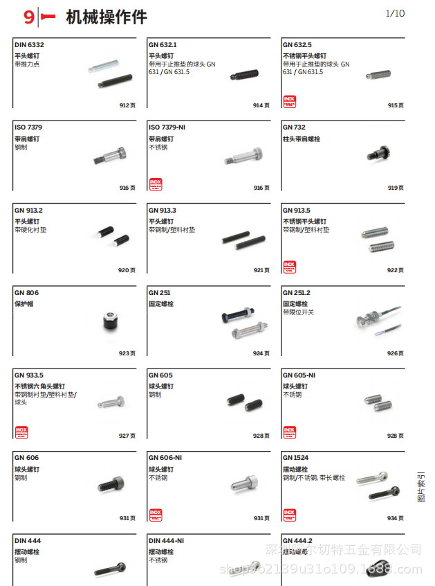 ELESA + GANTER  伊莉莎冈特     机械操作件