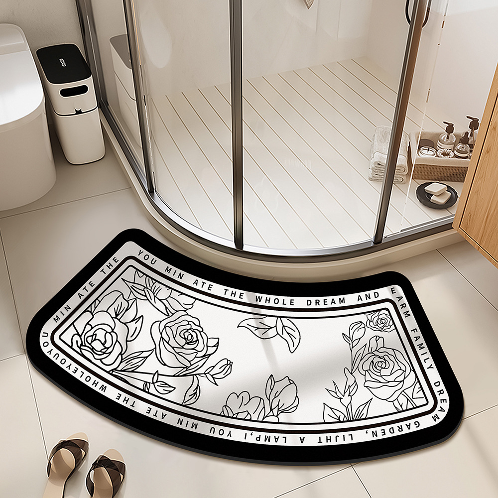 gabinete de baño americano puerta de barro de diatomeas absorción de agua alfombra antideslizante de secado rápido alfombra de baño alfombra de puerta