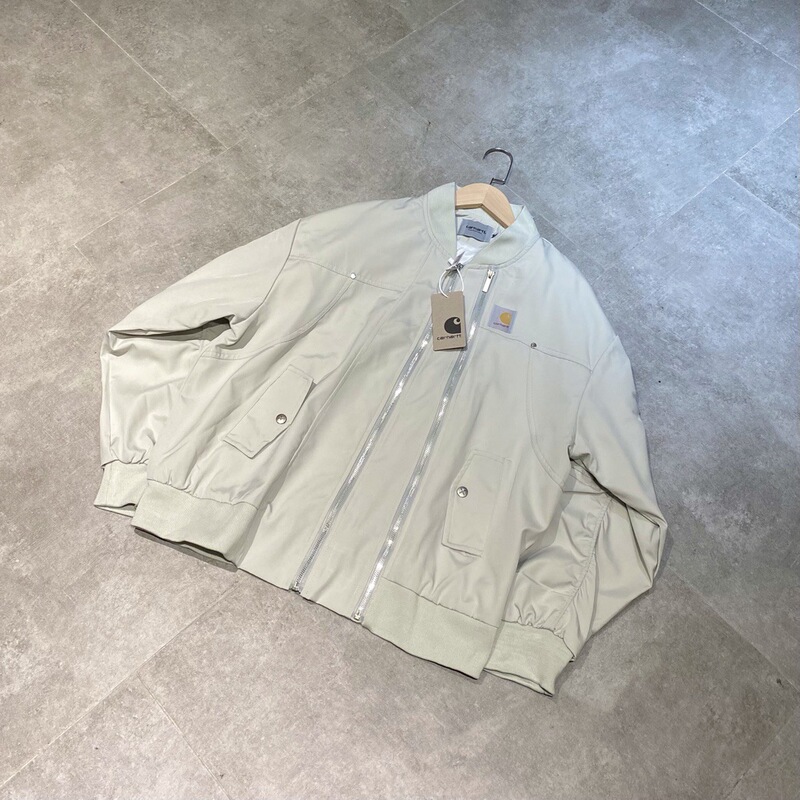 Carhartt Classic Retro High-Quality Embroidered Logo Aviator Stand-Up Collar Functional Jacket for Men and Women Couples