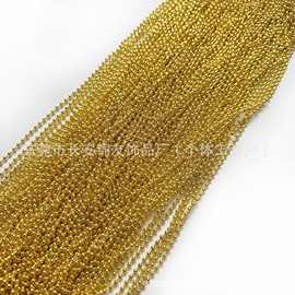 2.4mm现货仿金色波珠链呖色波珠链3电镀金色珠链多种规格彩色珠链