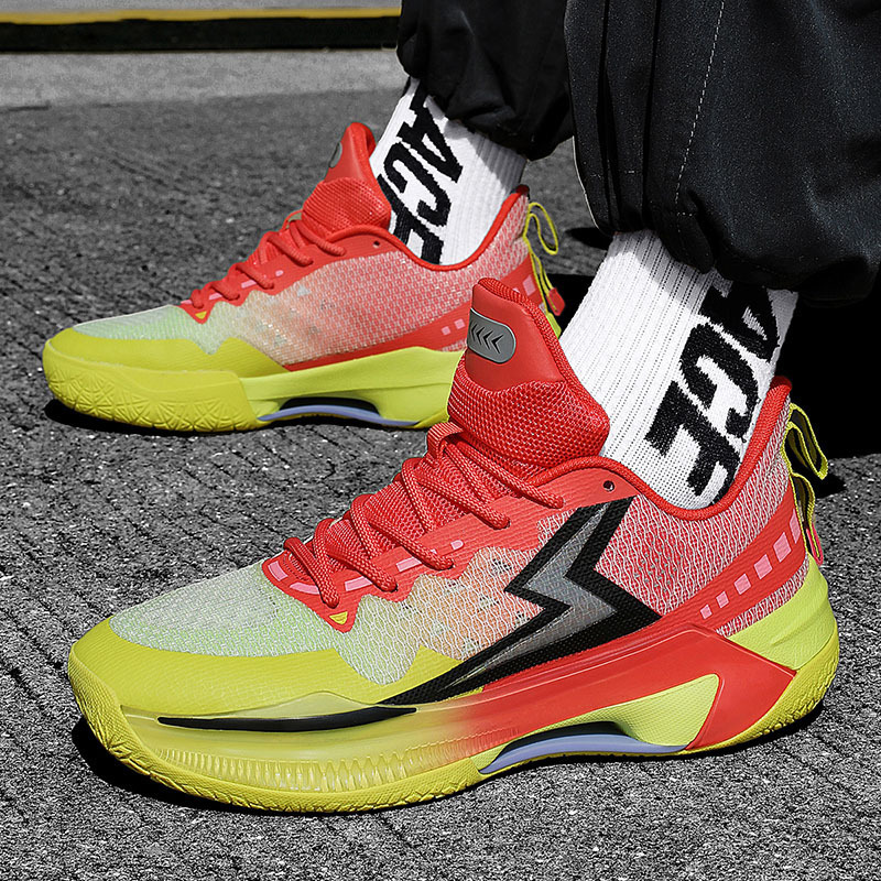 Autumn and Winter New High Elastic Basketball Shoes Men's Street Trendy Multi-color sneaker Lovers Comfortable Breathable Sneakers