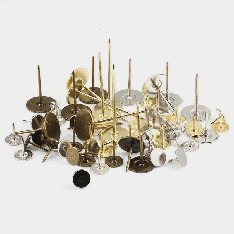 Гвозди с плоской головкой, цветные гвозди с круглой головкой, гвозди с плоской головкой для обоев, антикварные гвозди для диванов, скрепки, декоративные гвозди