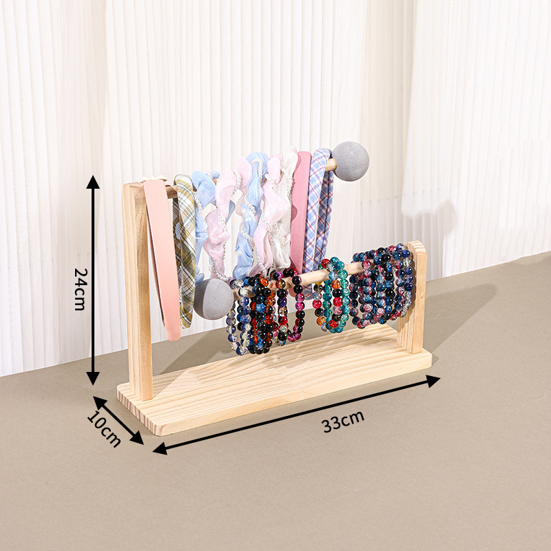 원목 이중 수납선반 A형 + 그레이볼