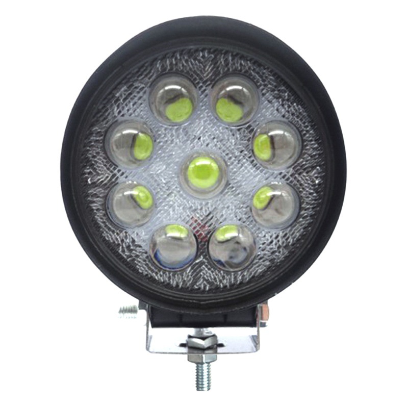 4 pulgadas ronda LED27W luz de trabajo lámpara de coche proyector lámpara de vehículo todoterreno modificado lámpara de coche lente convexa 27W55 grueso